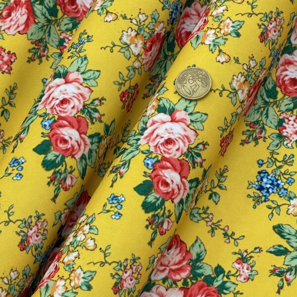 Vzor Tibet žltá, väčší kvet