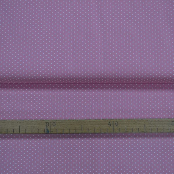 Košeľovina s bodkou ružová